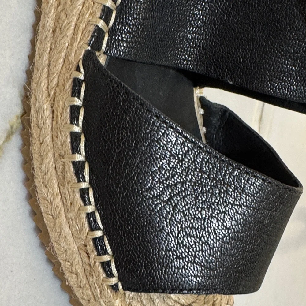Eileen Fisher NEW Willow Black Wedge Sandals Size 8